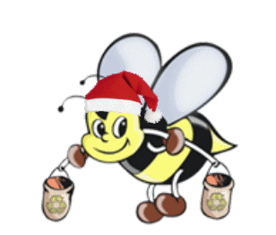 A abelha deseja Boas Festas para você!