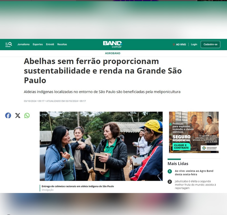 Abelhas sem Ferrão proporcionam sustentabilidade e renda no Grande ABC